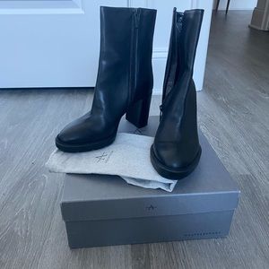 Aquatalia Black ankle heeled boots